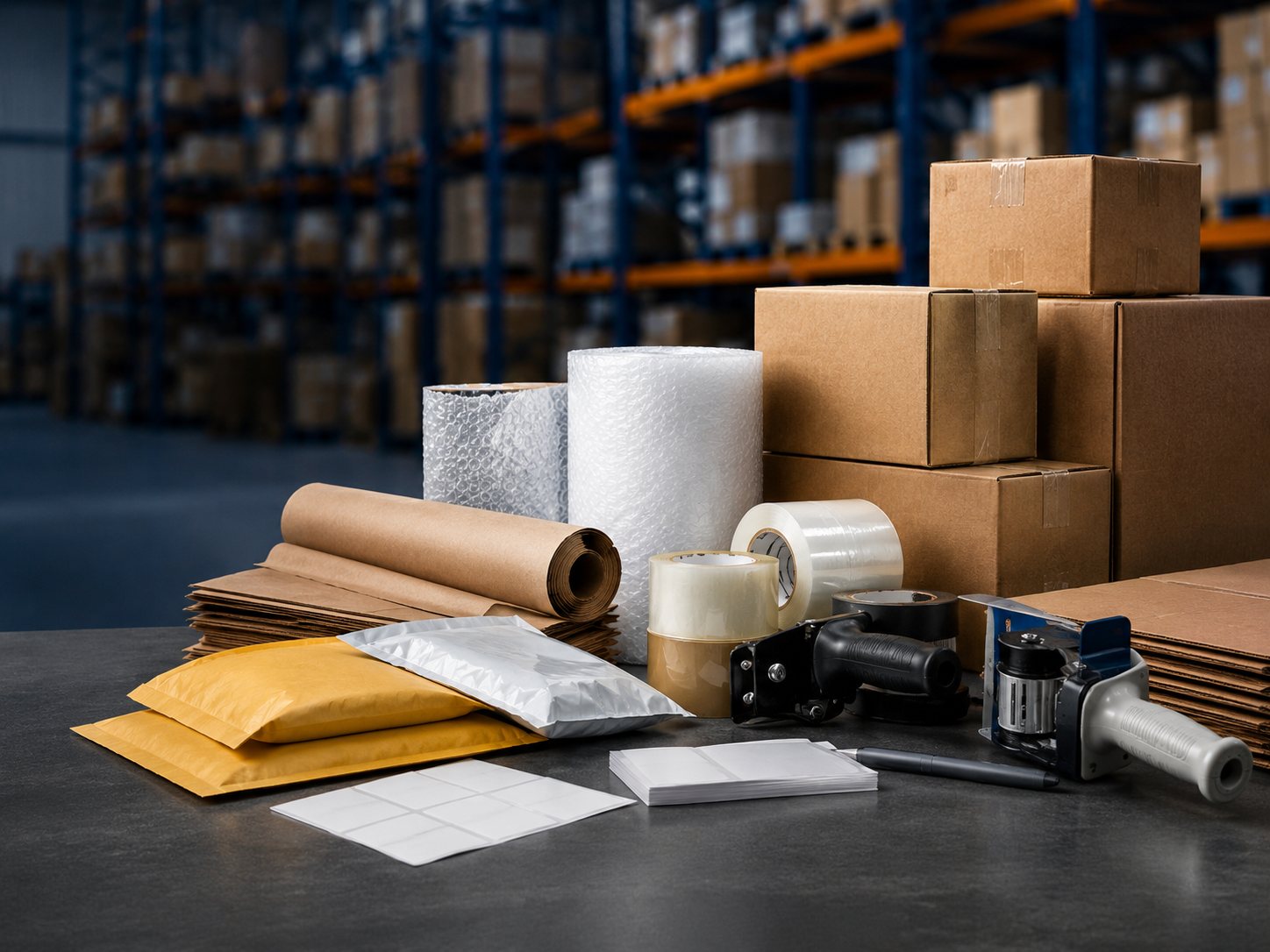 Packaging materials prepared in the Mexus warehouse